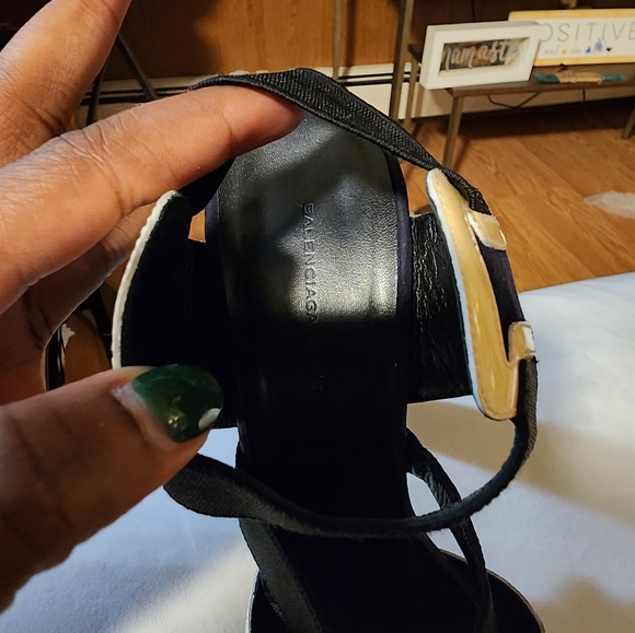 Balenciaga Multicolor Patent And Suede Ankle Strap Sandals Size 38.5 - Picture 5 of 5